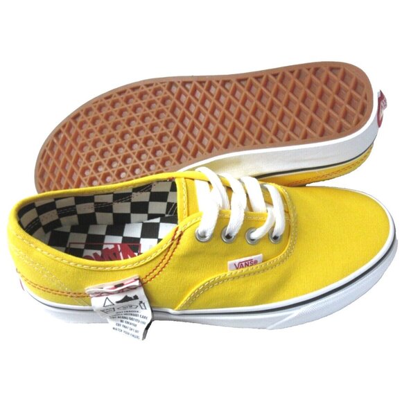 Vans Women's Authentic Hc Diy Lemon Chrome Yellow True White shoes Size 6.5 NIB - Picture 3 of 5